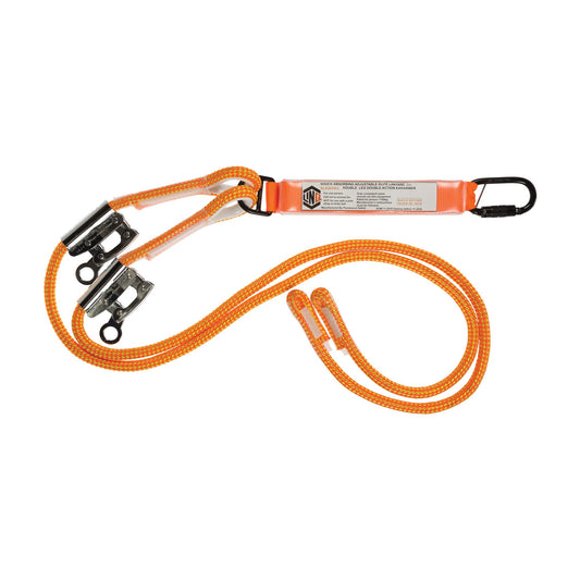 LINQ Height Safety Double Adjustable Rope Lanyard with Hardware KD & RG