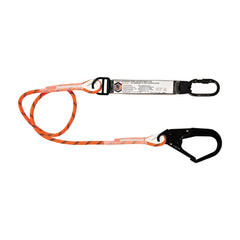 LINQ Height Safety Single Leg Kernmantle 2M Shock Absorb Rope Lanyard with Hardware KS & SD