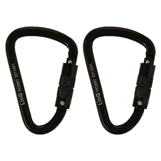 LINQ Height Safety Single Leg Kernmantle 2M Shock Absorb Rope Lanyard With Hardware KT X2