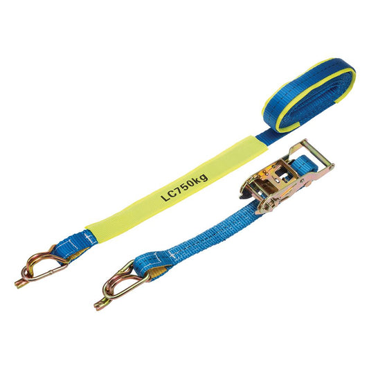LINQ Height Safety Ratchet Tie Down 25mmx5M 0.75T Captive J-Hook