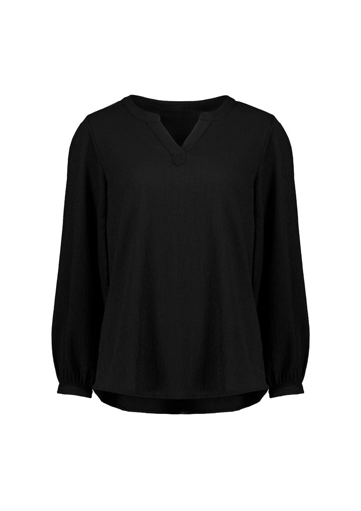 BizCorporate RU568LL Womens Ruche Long Sleeve Blouse product front