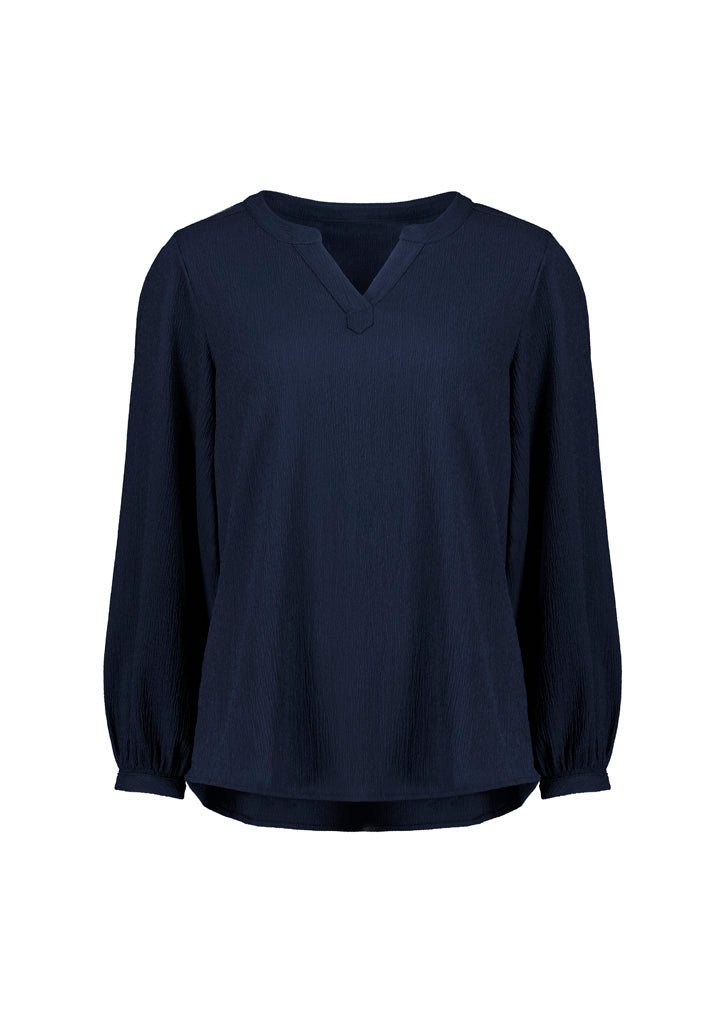 BizCorporate RU568LL Womens Ruche Long Sleeve Blouse product front