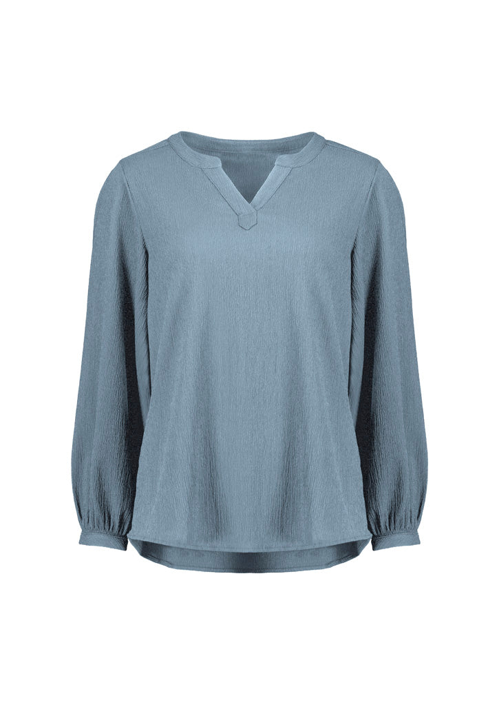 BizCorporate RU568LL Womens Ruche Long Sleeve Blouse product front