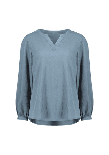BizCorporate RU568LL Womens Ruche Long Sleeve Blouse product front
