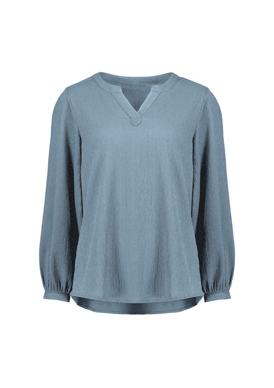 BizCorporate RU568LL Womens Ruche Long Sleeve Blouse product front