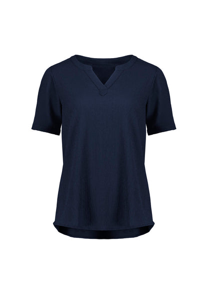 BizCorporate RU568LS Womens Ruche Short Sleeve Blouse product front