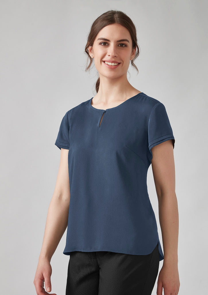 BizCorporate RU569LS Womens Evelyn Short Sleeve Blouse