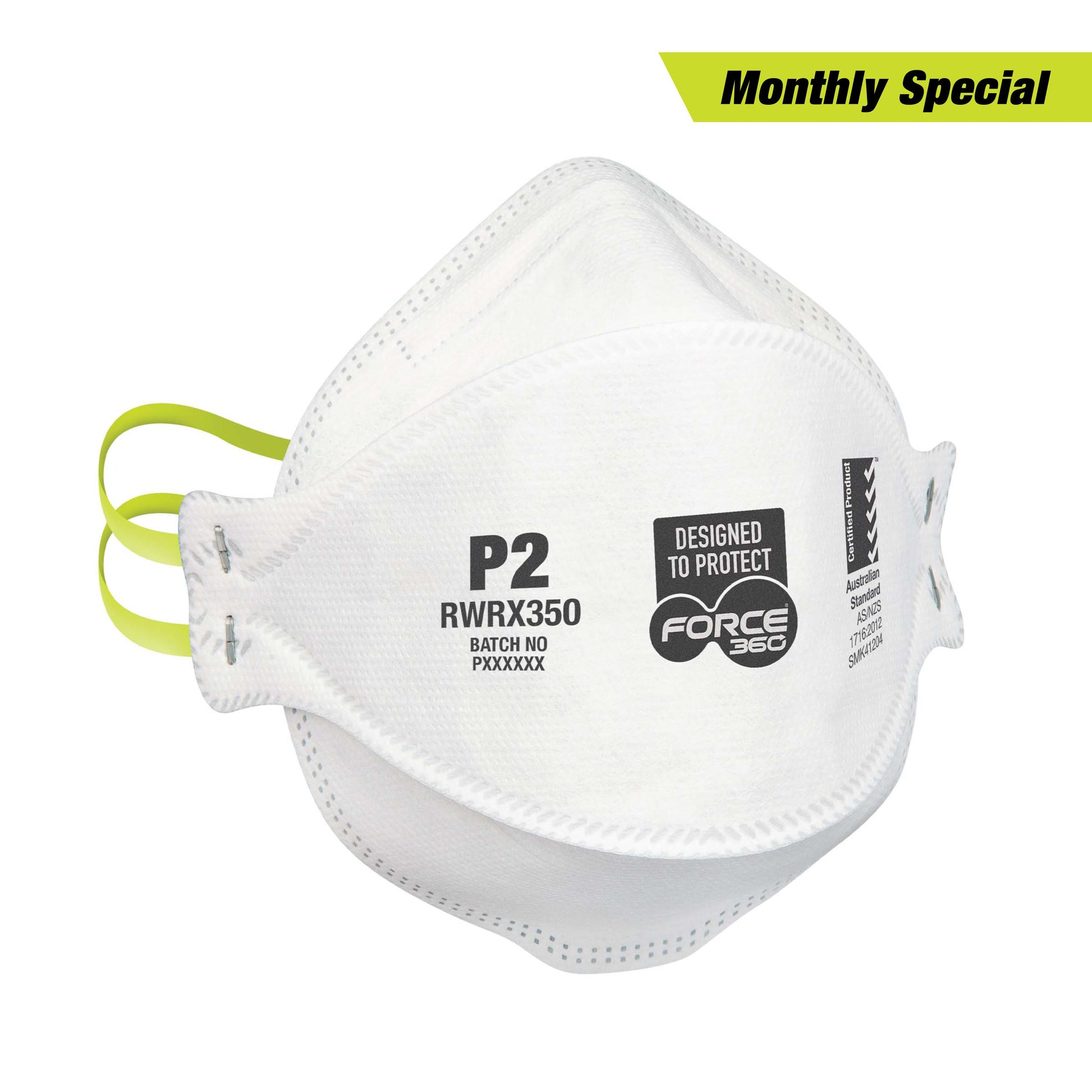 Force360 Force360 P2 Flat Fold Disposable Respirator (20 per box)