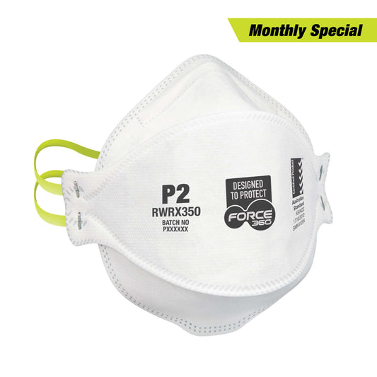 Force360 Force360 P2 Flat Fold Disposable Respirator (20 per box)