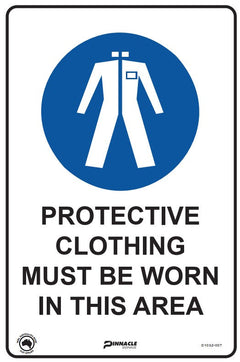 Protective Clothing Must Be Worn In This Area Sign - Safety Sign