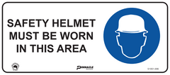 Safety Helmet Must Be Worn In This Area Sign - Safety Sign