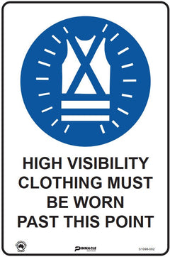 High Visibility Clothing Must Be Worn Past This Point Sign - Safety Sign