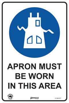 Apron Must Be Worn In This Area Sign - Safety Sign
