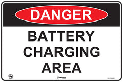 Danger Battery Charging Area Sign - Safety Sign