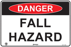 Danger Fall Hazard Sign - Safety Sign