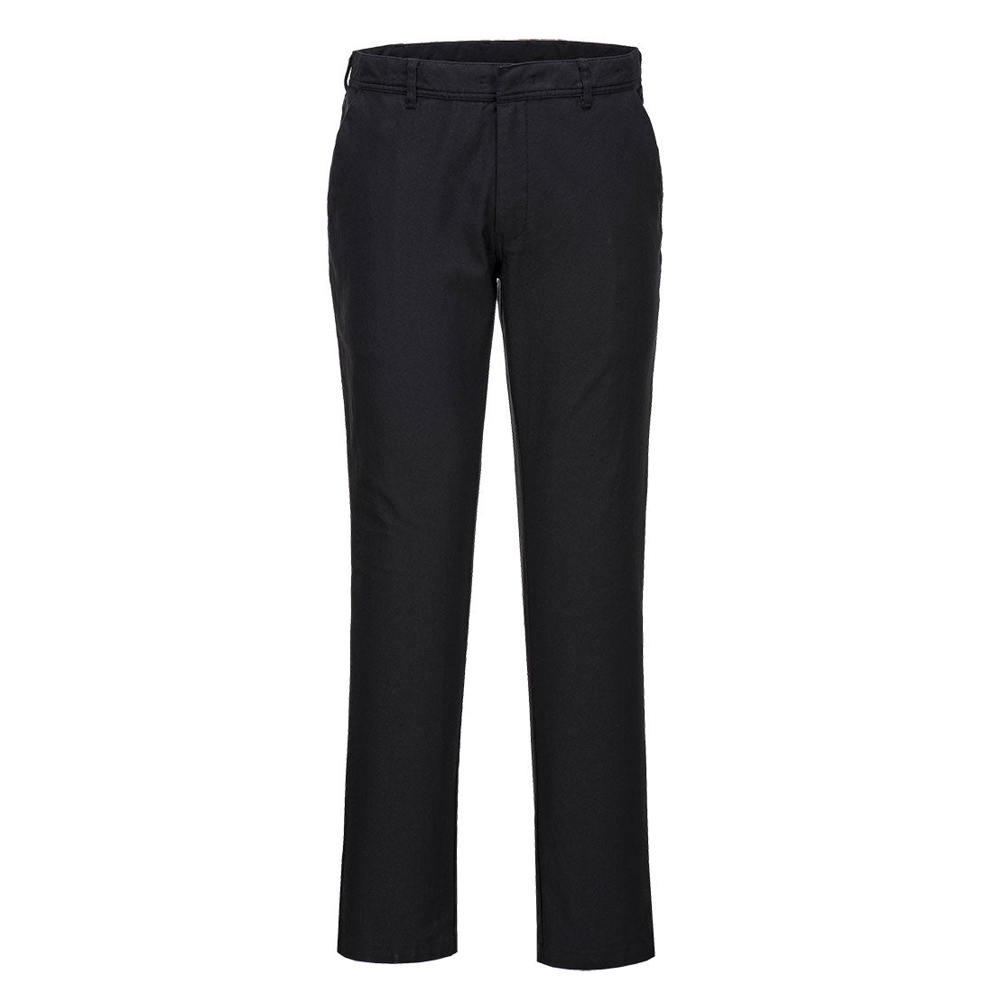 Portwest WX2 Eco Stretch Slim Chino Pants in Black