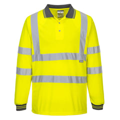 Portwest Hi-Vis Polo Shirt L/S in Yellow