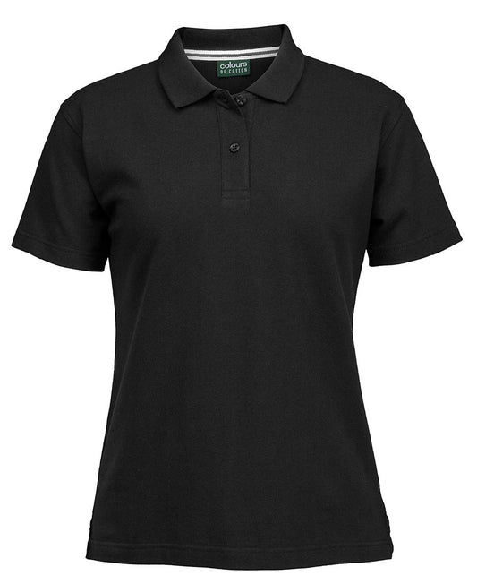 C of C Ladies Pique Polo Black