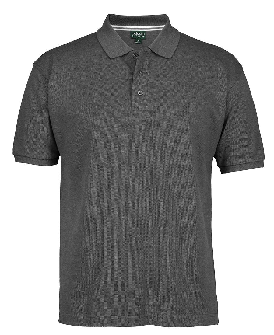 C of C Pique Polo Charcoal Marle