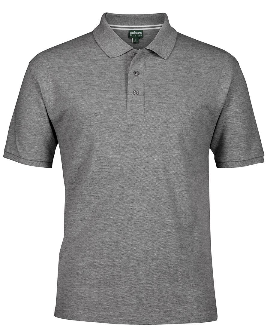 C of C Pique Polo Charcoal Marle