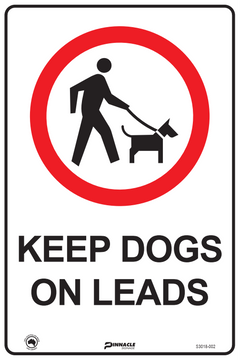 Keep Dogs On Leads Sign - Safety Sign