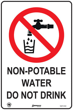 Non-Potable Water Do Not Drink Sign - Safety Sign