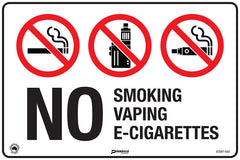 No Smoking No Vaping No E-Cigarettes Sign - Safety Sign