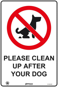 Please Clean Up After Your Dog Sign - Safety Sign