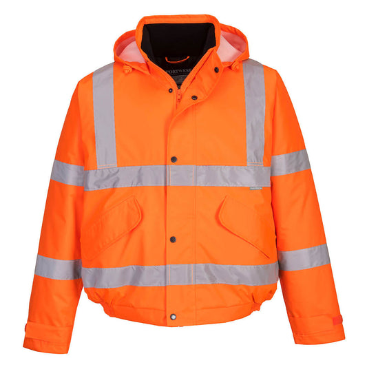 Portwest Hi-Vis Bomber Jacket in Orange