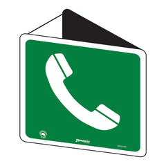Emergency Telephone (With Picto), Off Wall Sign - Safety Sign