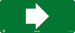 Directional Arrow (White on Green) Sign - Safety Sign