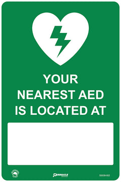Your Nearest AED Is Located Sign - Safety Sign