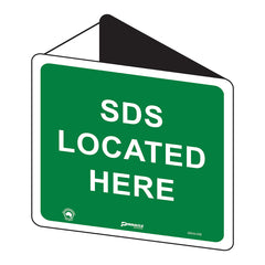 SDS Located Here, Off Wall Sign - Safety Sign