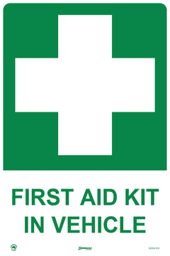 First Aid Kit In Vehicle - Safety Sign