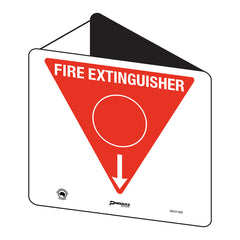 Fire Extinguisher Marker, Water (Red Circle), Off Wall - Safety Sign