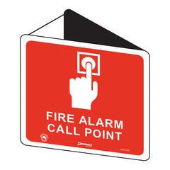 Fire Alarm Call Point (With Picto), Off Wall Sign - Safety Sign