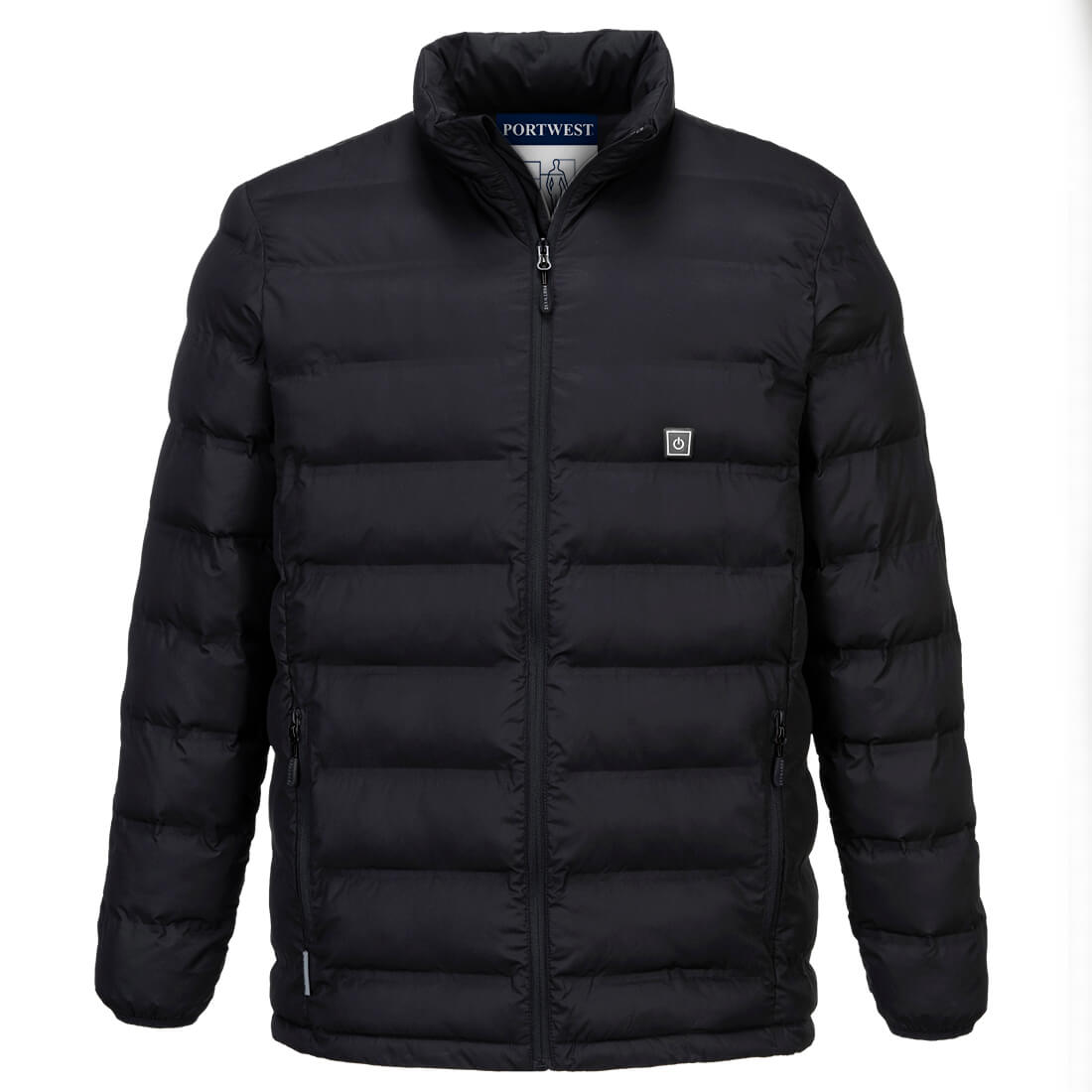 Portwest Ultrasonic Heated Tunnel Jacket in Black