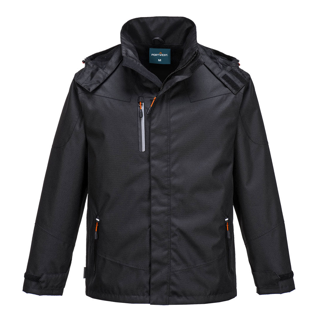 Portwest Outcoach Rain Jacket in Black