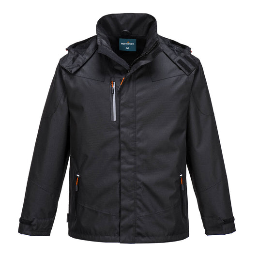 Portwest Outcoach Rain Jacket in Black