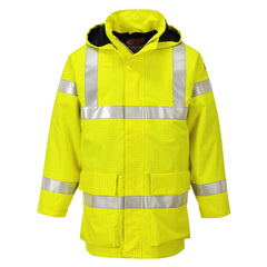 Portwest Bizflame Rain Hi-Vis Multi Light FR Jacket in Yellow