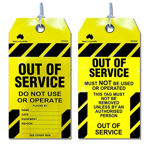 Maxisafe SDT50 Safety Tag "Out of Service"