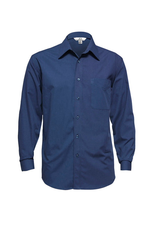 BizCollection SH816 Mens Micro Check Long Sleeve Shirt