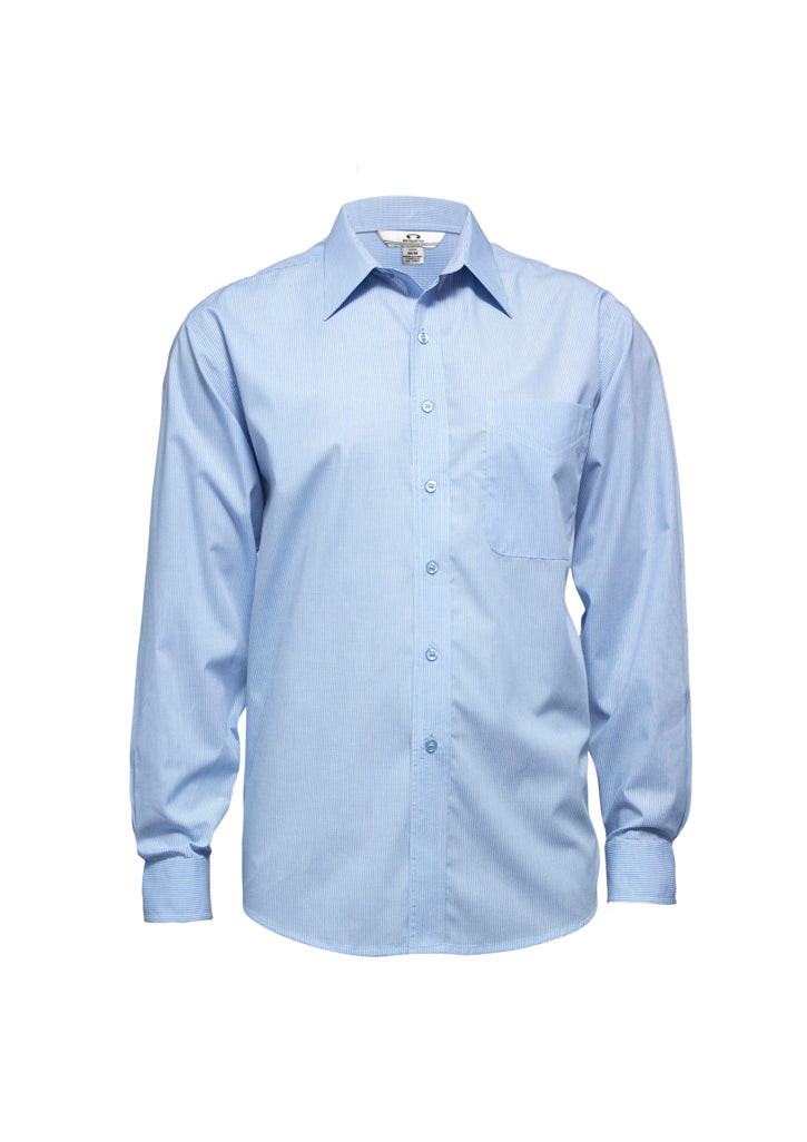 BizCollection SH816 Mens Micro Check Long Sleeve Shirt