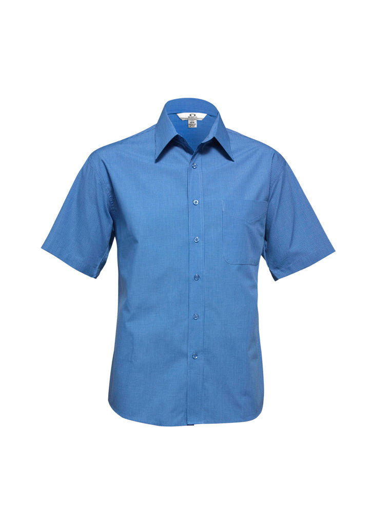 BizCollection SH817 Mens Micro Check Short Sleeve Shirt