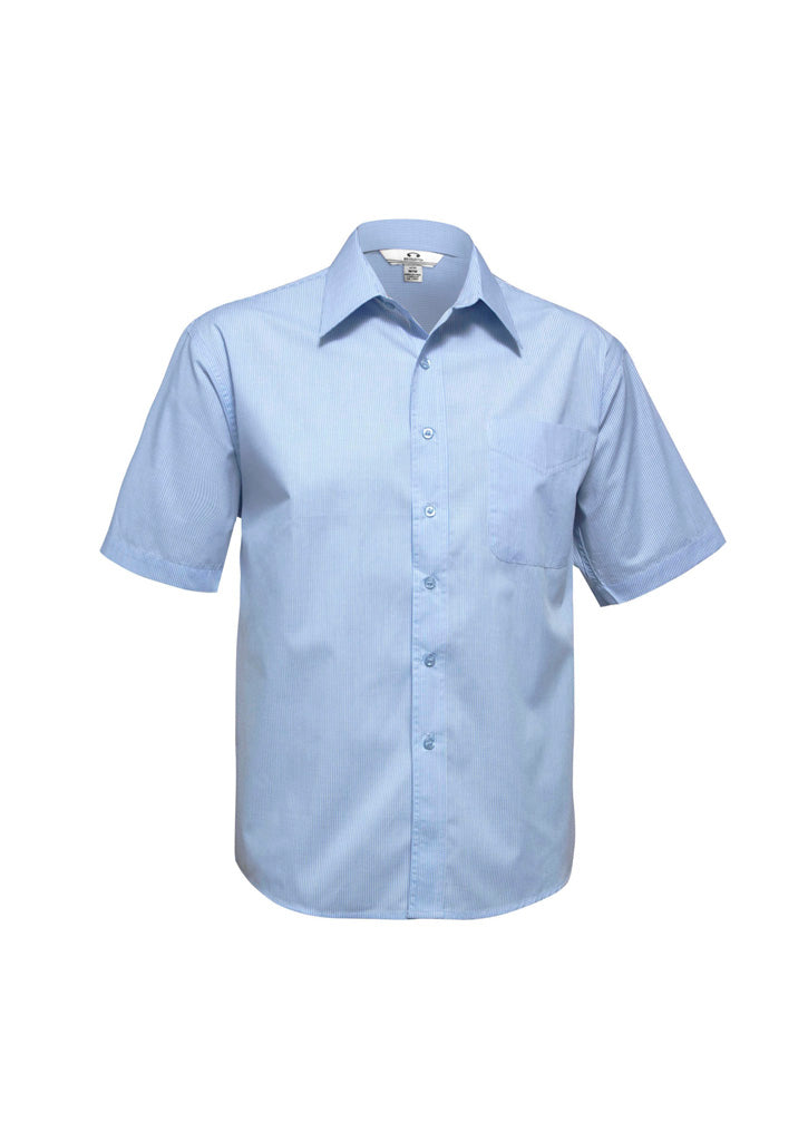 BizCollection SH817 Mens Micro Check Short Sleeve Shirt