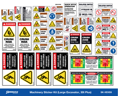Machinery Sticker Kit, Grader - Safety Sign