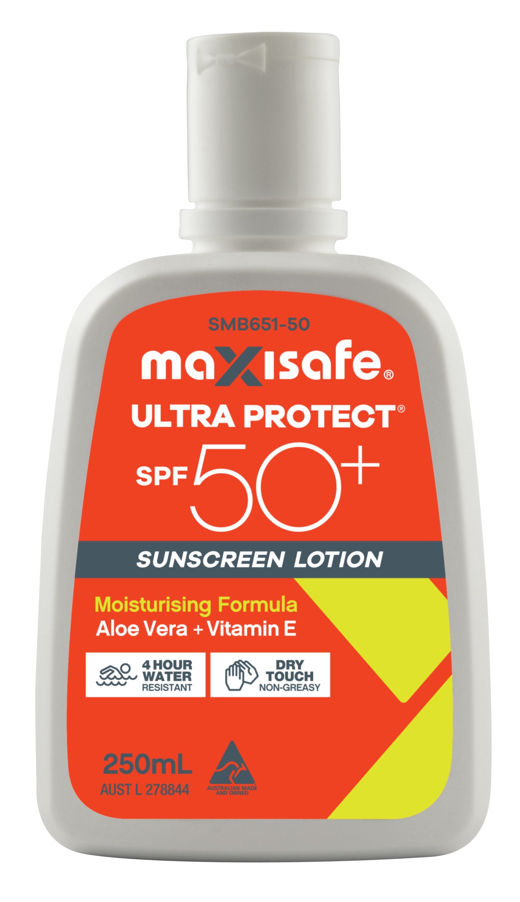 Maxisafe SMB651-50 SPF 50+ Sunscreen Lotion, 250ml fliptop