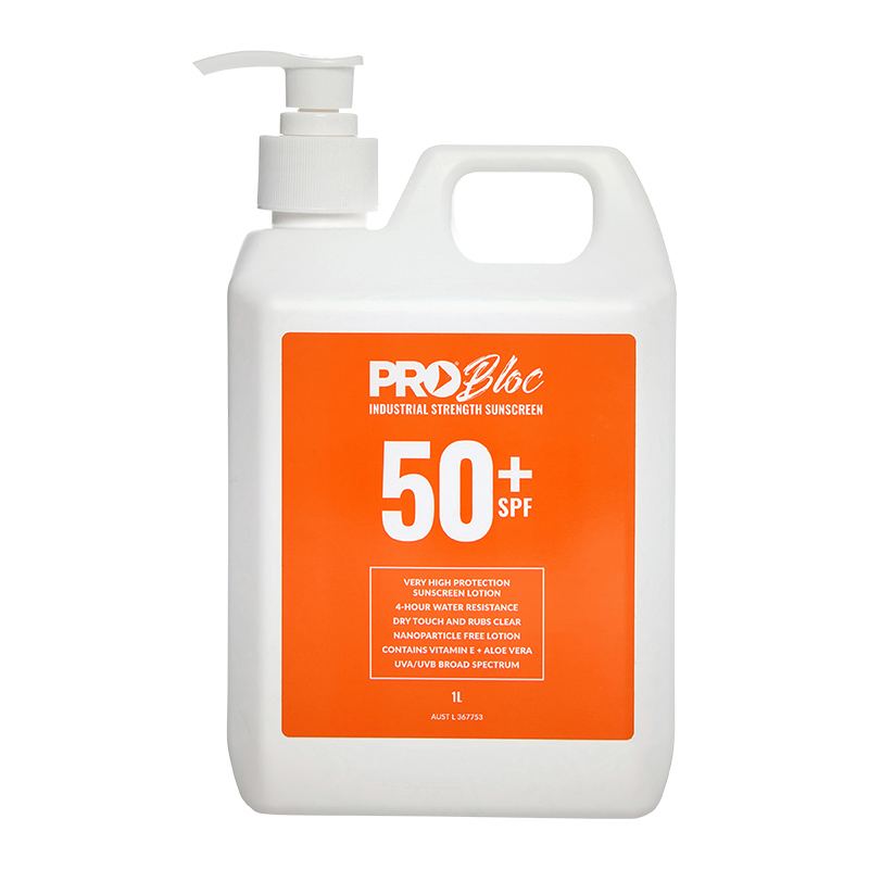 Pro Choice Safety Gear Probloc SPF 50 + Sunscreen 1L Pump Bottle
