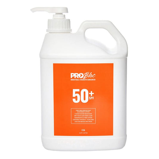Pro Choice Safety Gear Probloc SPF 50 + Sunscreen 2.5L Pump Bottle