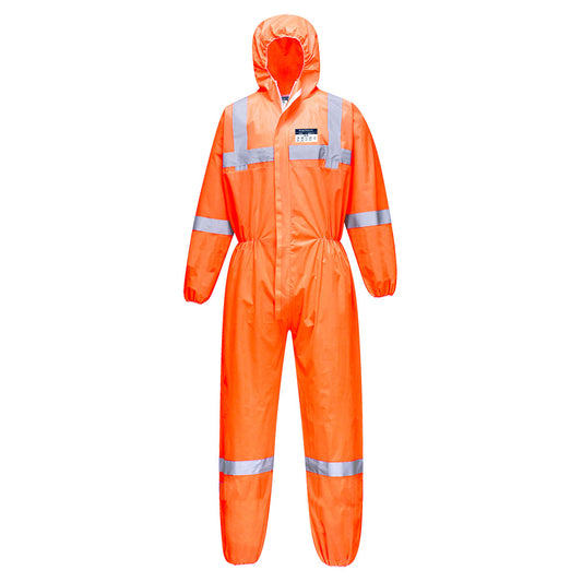Portwest BizTex SMS Coverall Type 5/6 (Pk50) in Orange
